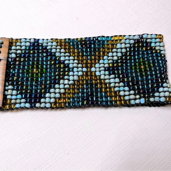 INDONESIA handmade Beaded Stretch Belt and Bracelet Set. Amazing bead work! - Picture 6 of 12